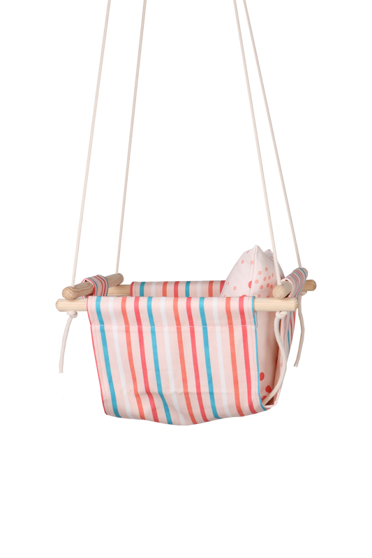 Pink Stripes BabySwing-1