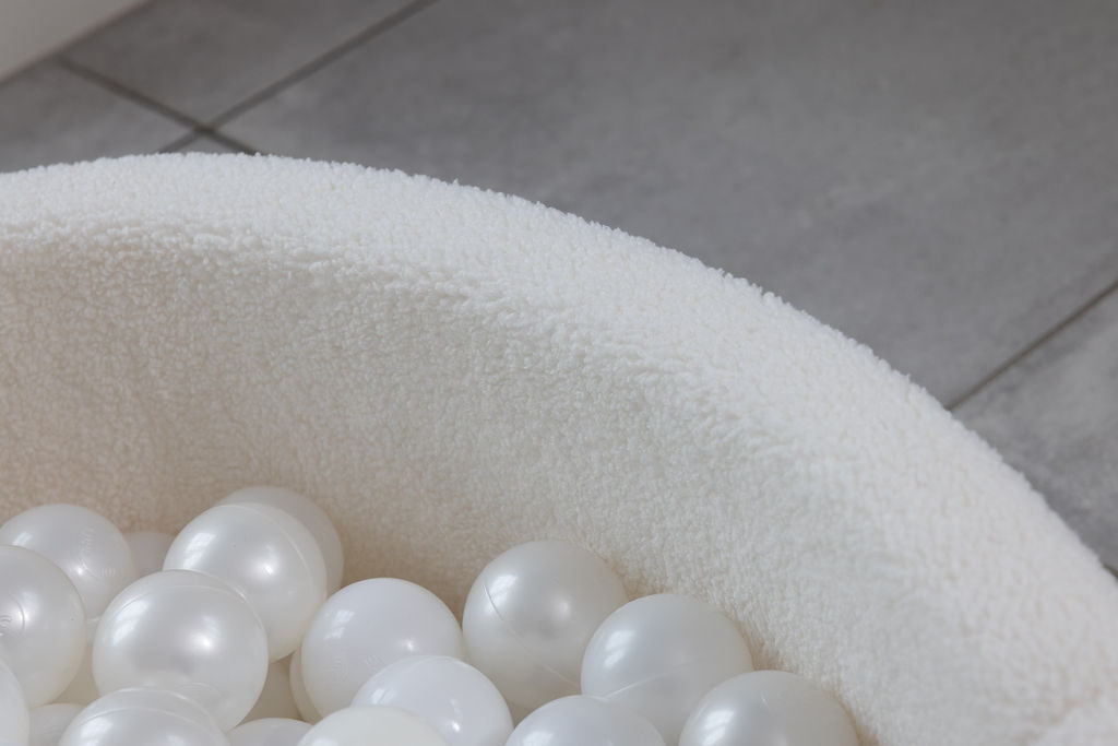Round Ball Pit - Teddy Creme (90x30)
