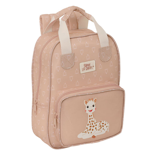 School Bag Sophie la Girafe Beige 20 x 28 x 8 cm-0