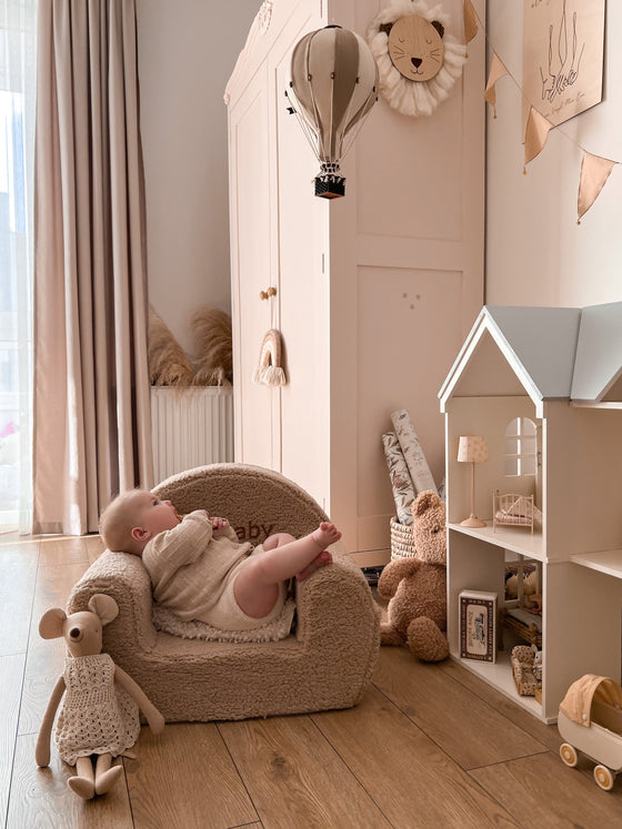Teddy Kids Chair with Name - Blush