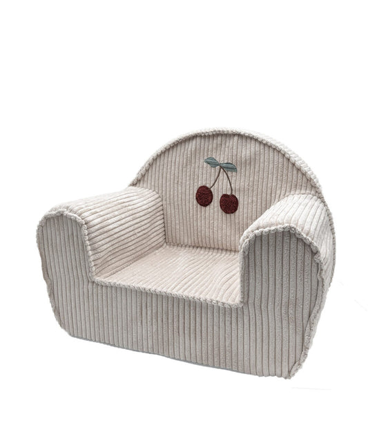 Cherry Corduroy Kids' Chair with Cherry-Shaped Design – Soft & Comfortable for Children (9 Months to 5 Years)