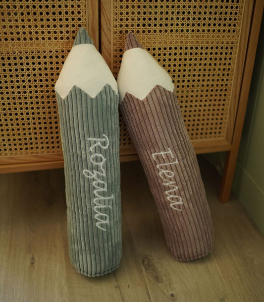 Personalized Peppermint Pencil-Shaped Cushion – Unique Gift & Home Decor