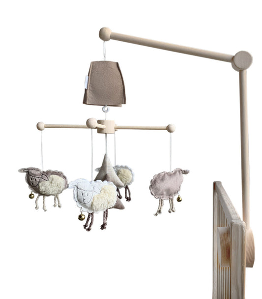 Baby Music Mobile with Rotating Sheep for Crib – Perfect Gift Idea