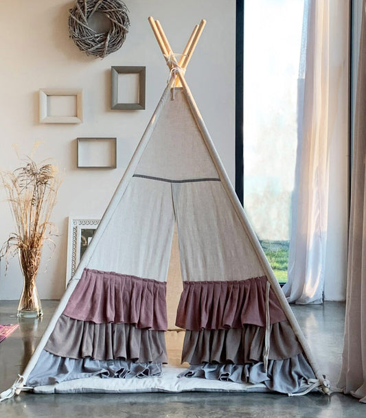 Kids Tipi Tent – Natural Materials, Cozy Play Space for Home & Garden