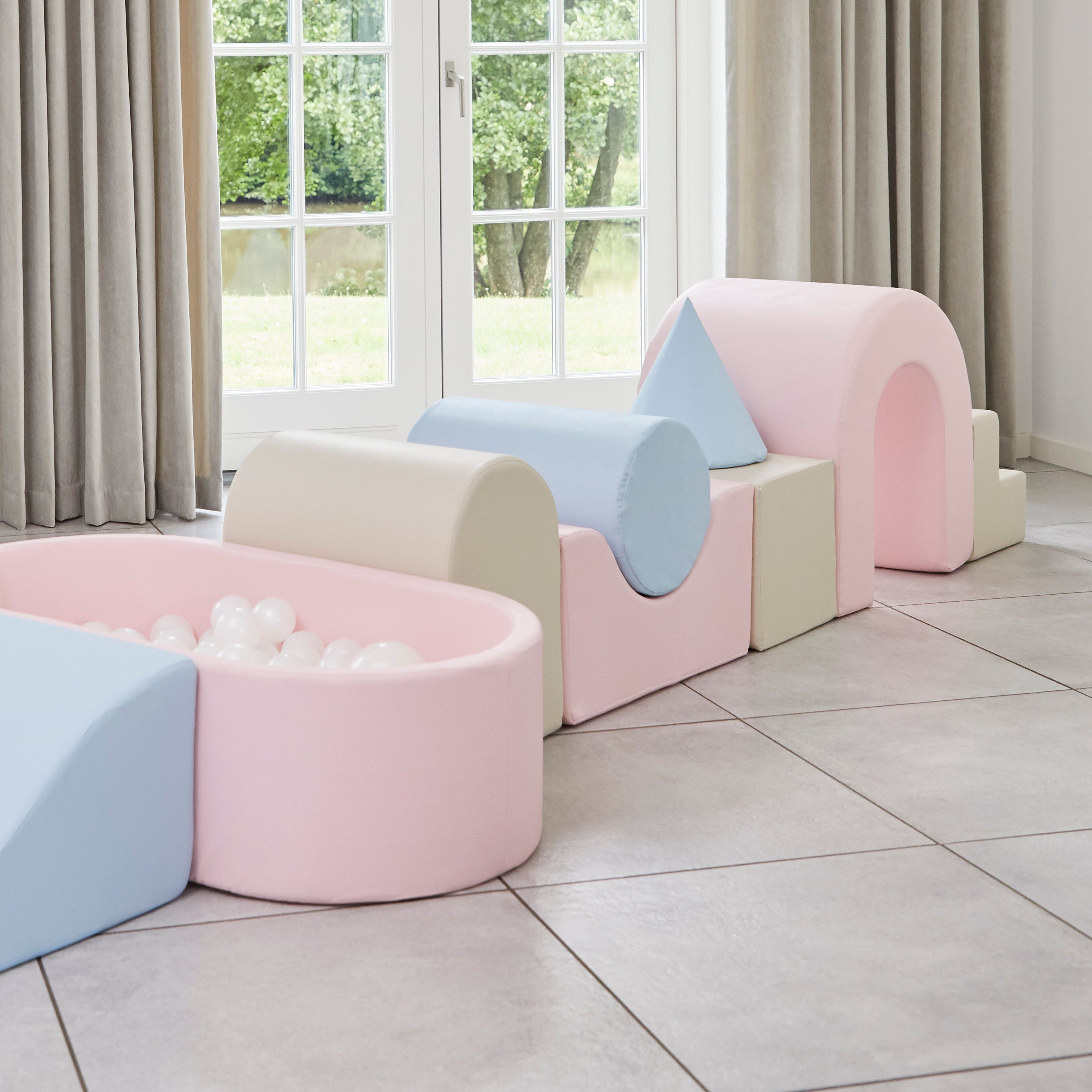 LUX Playset with Ball Pit - Pastel - 9-Piece