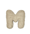 Personalized Letter Decorative Cushion - Off-White Cord with OEKO-TEX® & GRS® Certifications