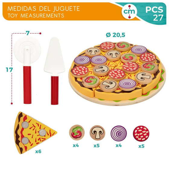 Wooden Game Woomax Pizza 27 Pieces (6 Units)-2