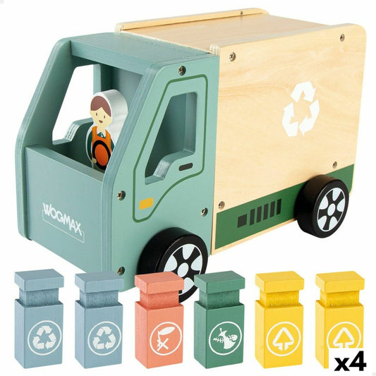 Garbage Truck Woomax Toy 8 Pieces 24 x 15 x 13,5 cm (4 Units)-0