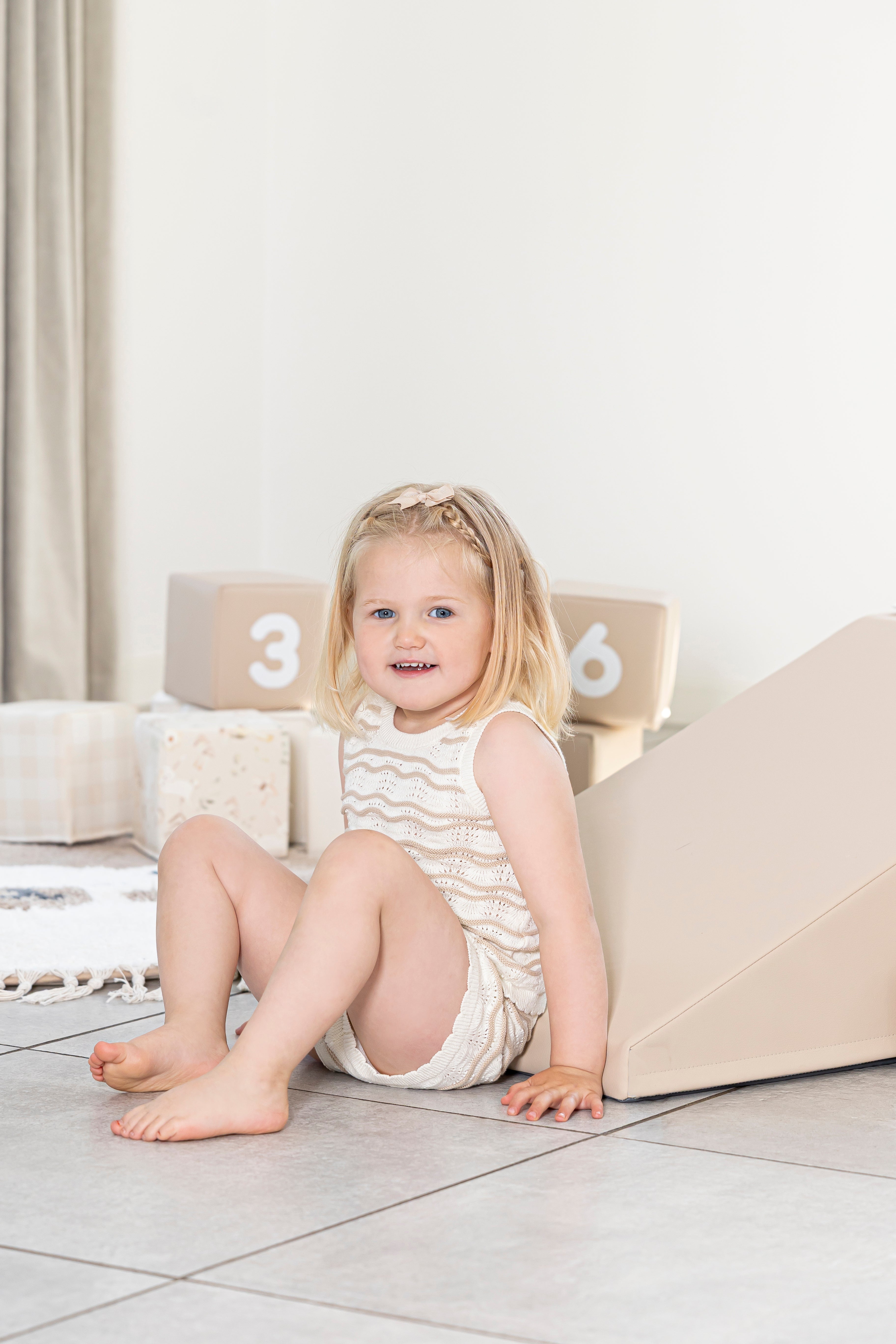 Corner Soft Play Set- Beige/White