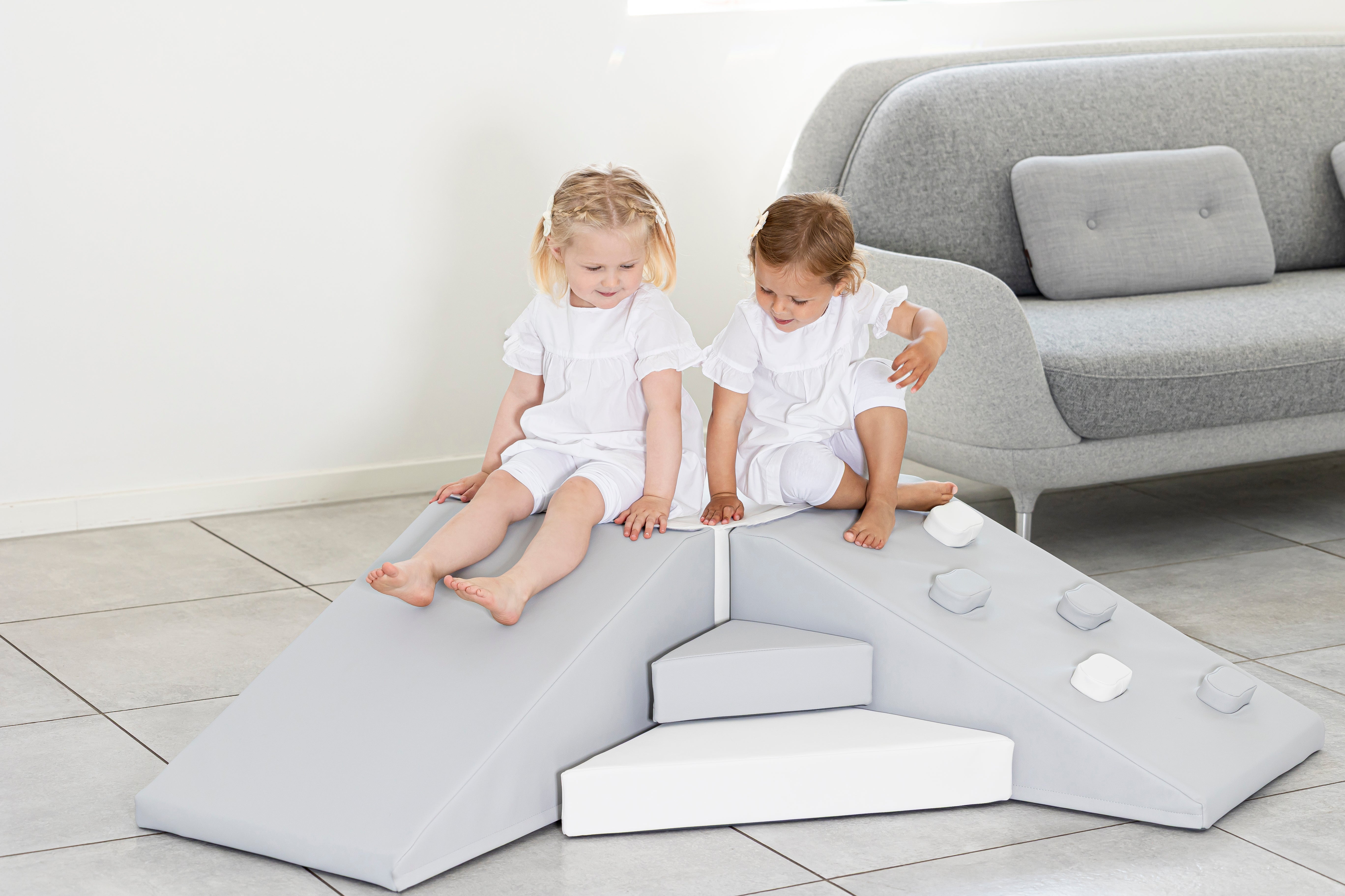 Corner Soft Play Set - Grey/White