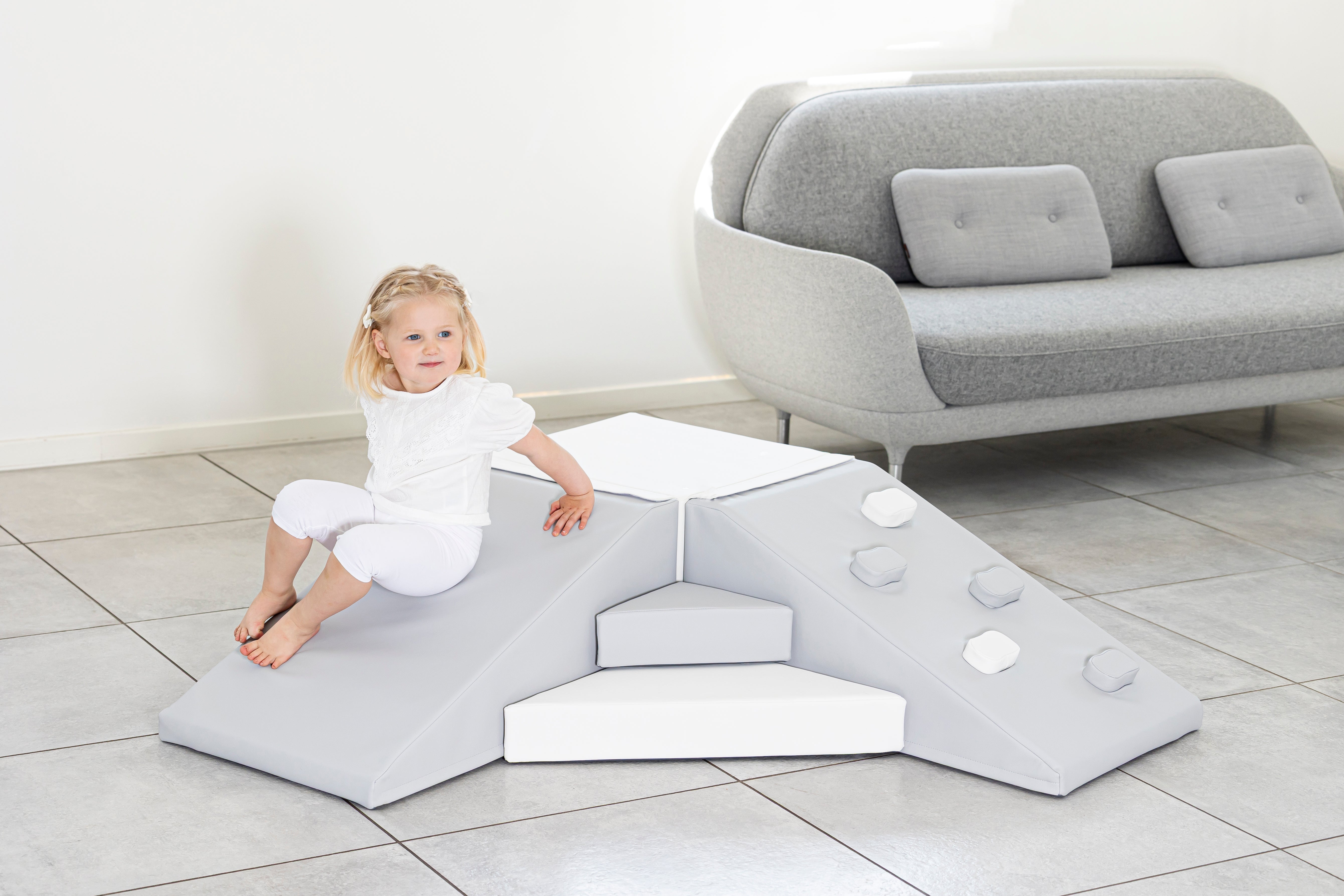Corner Soft Play Set - Grey/White
