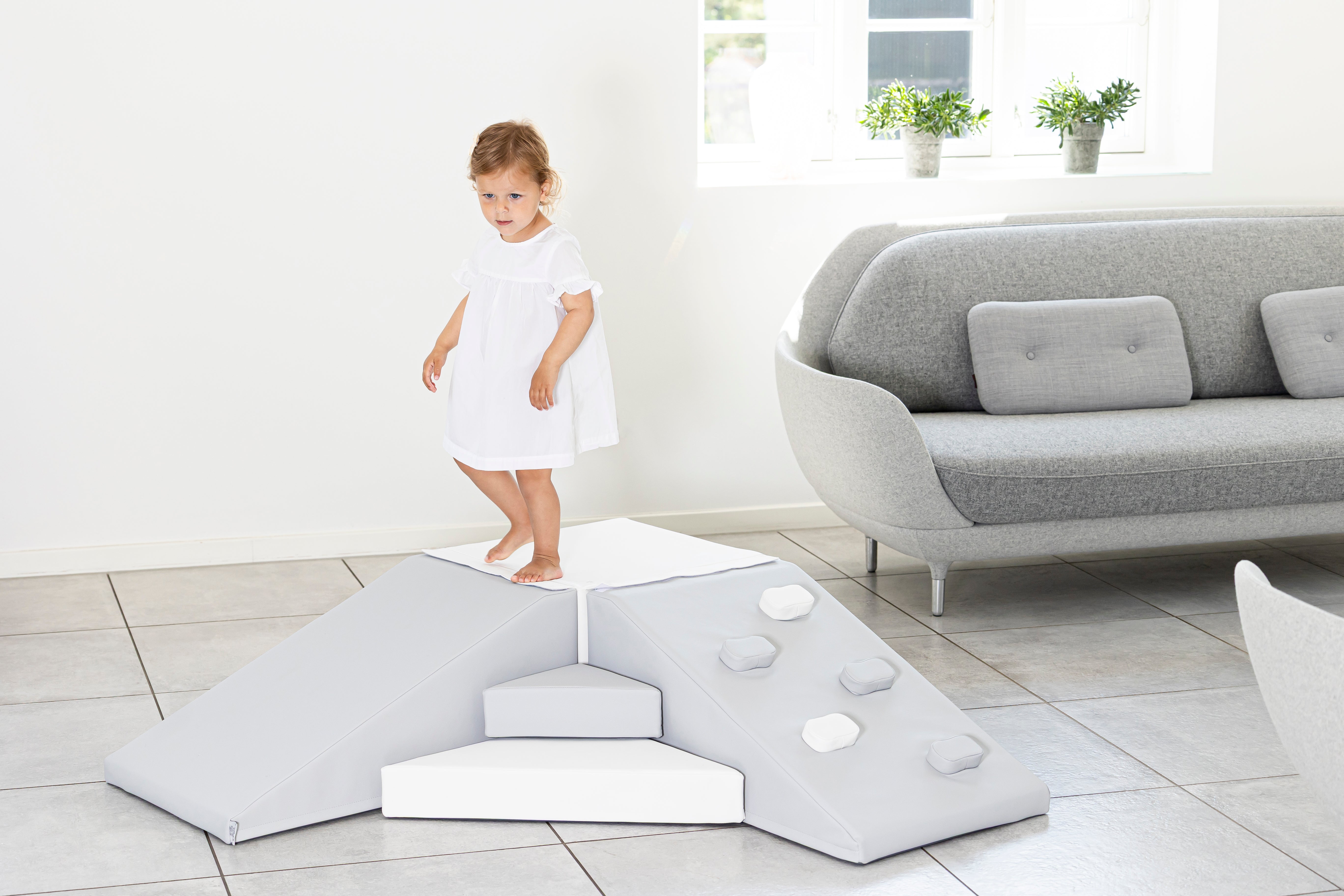 Corner Soft Play Set - Grey/White