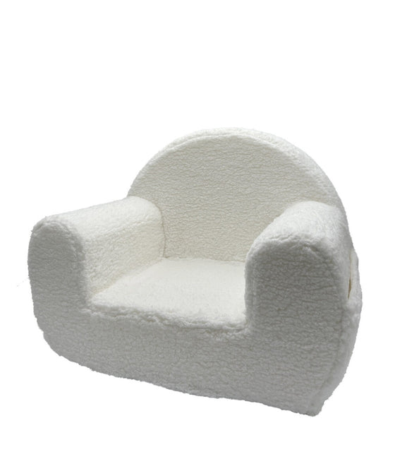 Teddy Children's Chair, White – Personalized Soft & Comfy Seat for Kids