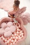 Flower Pillow Set - Velvet Baby Pink - KIDKII