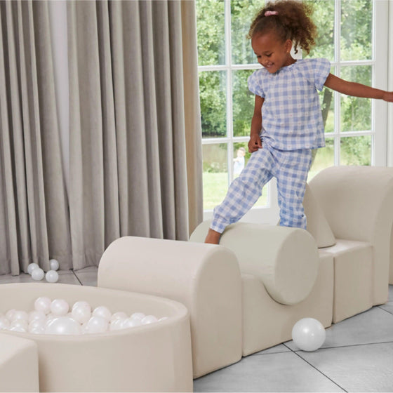 LUX Foam Play Set with Ball Pit - Beige - KIDKII