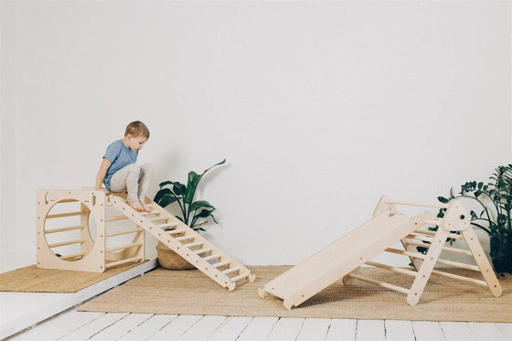 Montessori - Climbing Cube - Wood Multicolor - KIDKII