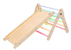 Montessori - Climbing Triangle with slide - Wood Multicolor - KIDKII