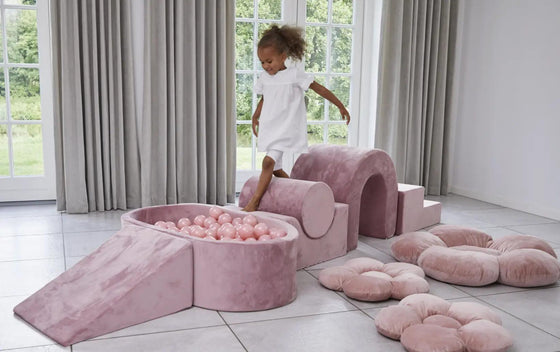 Nordic Foam Play Set With Ball Pit - Velvet Baby Pink - KIDKII