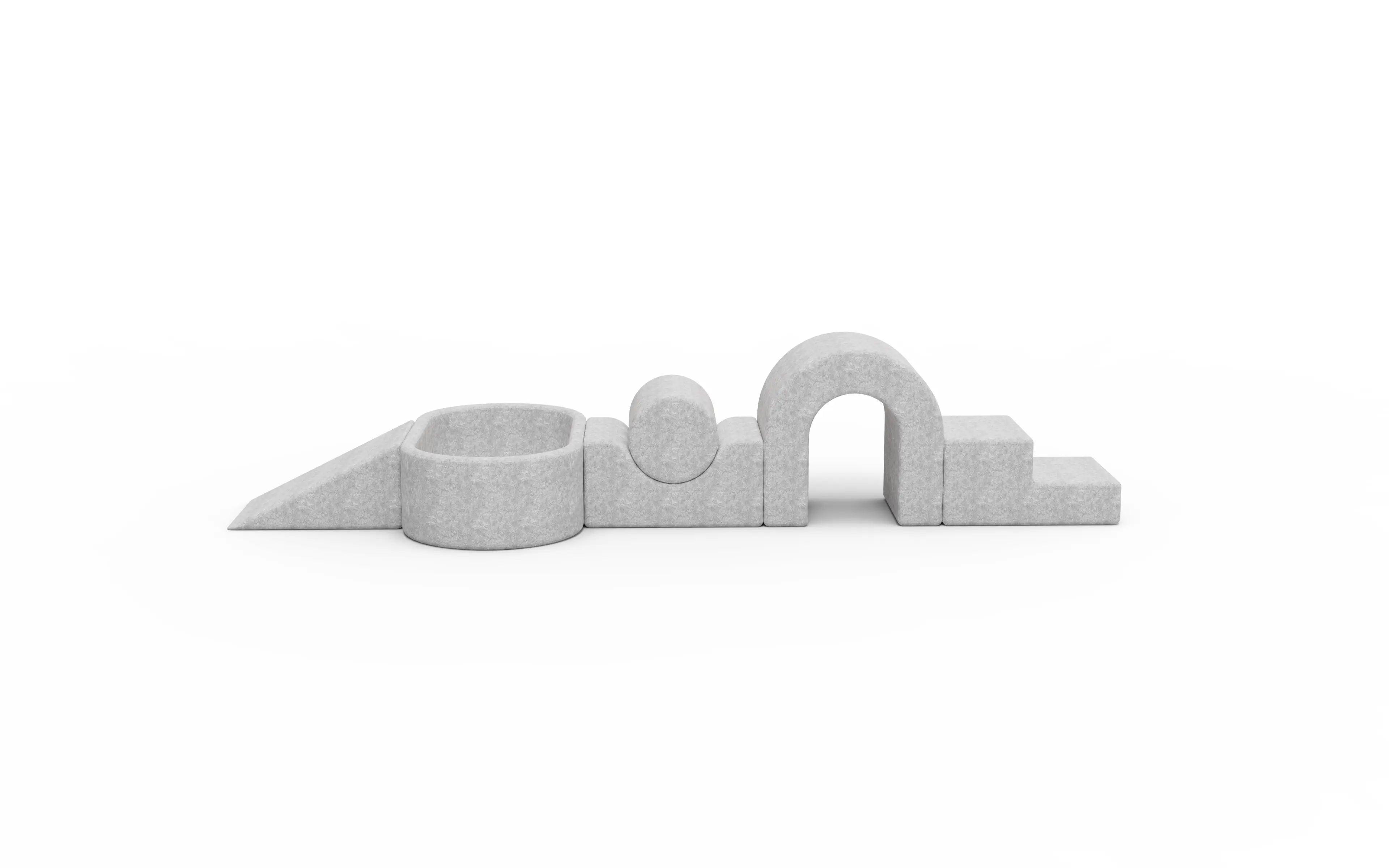 Nordic Foam Play Set With Ball Pit - Velvet Grey - KIDKII