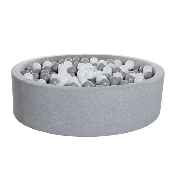 Round Ball Pit - Cotton Light Grey (90x30) - KIDKII