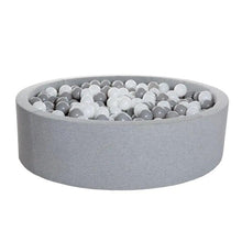  Round Ball Pit - Cotton Light Grey (90x40) - KIDKII