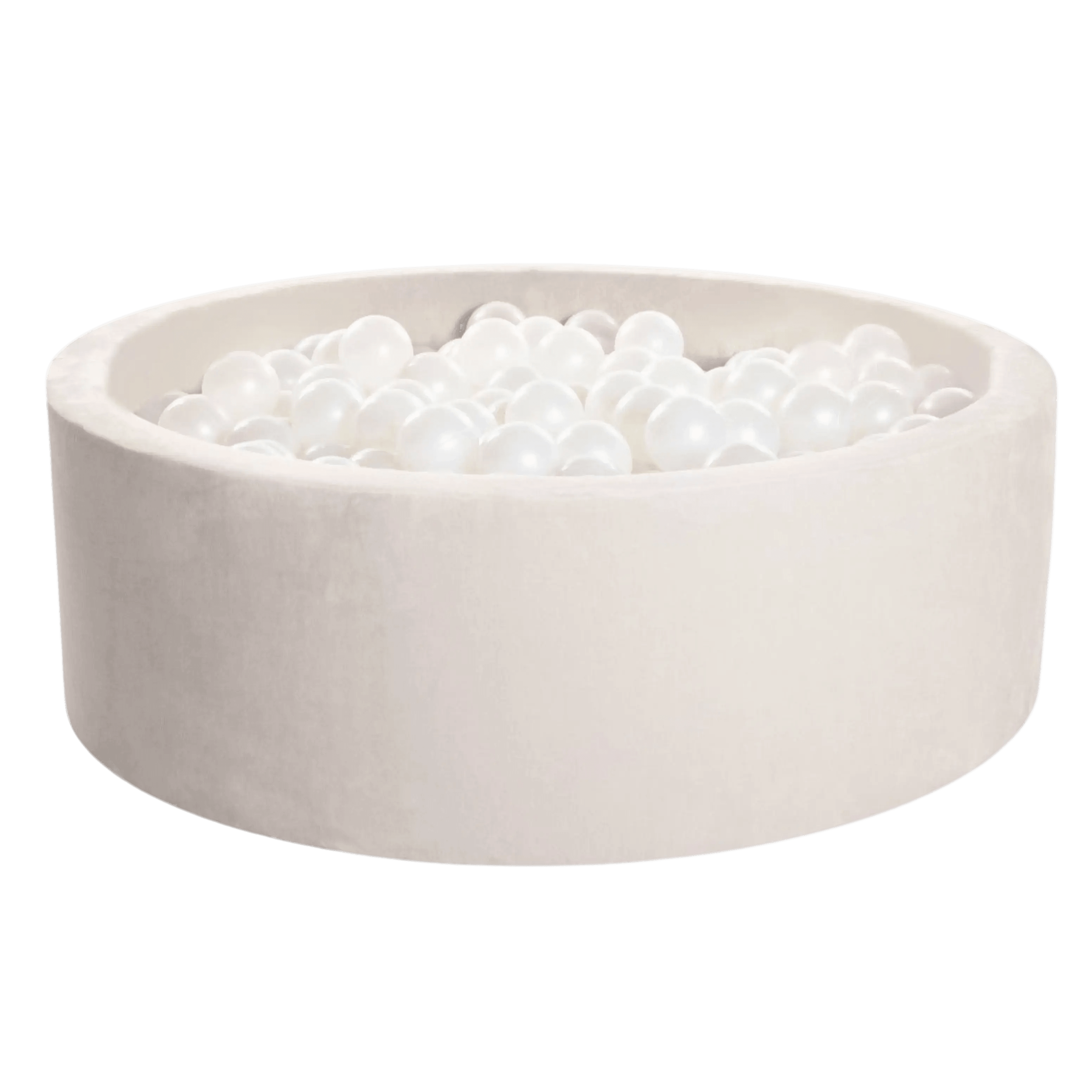 Round Ball Pit - Velvet Beige (90x30) - KIDKII